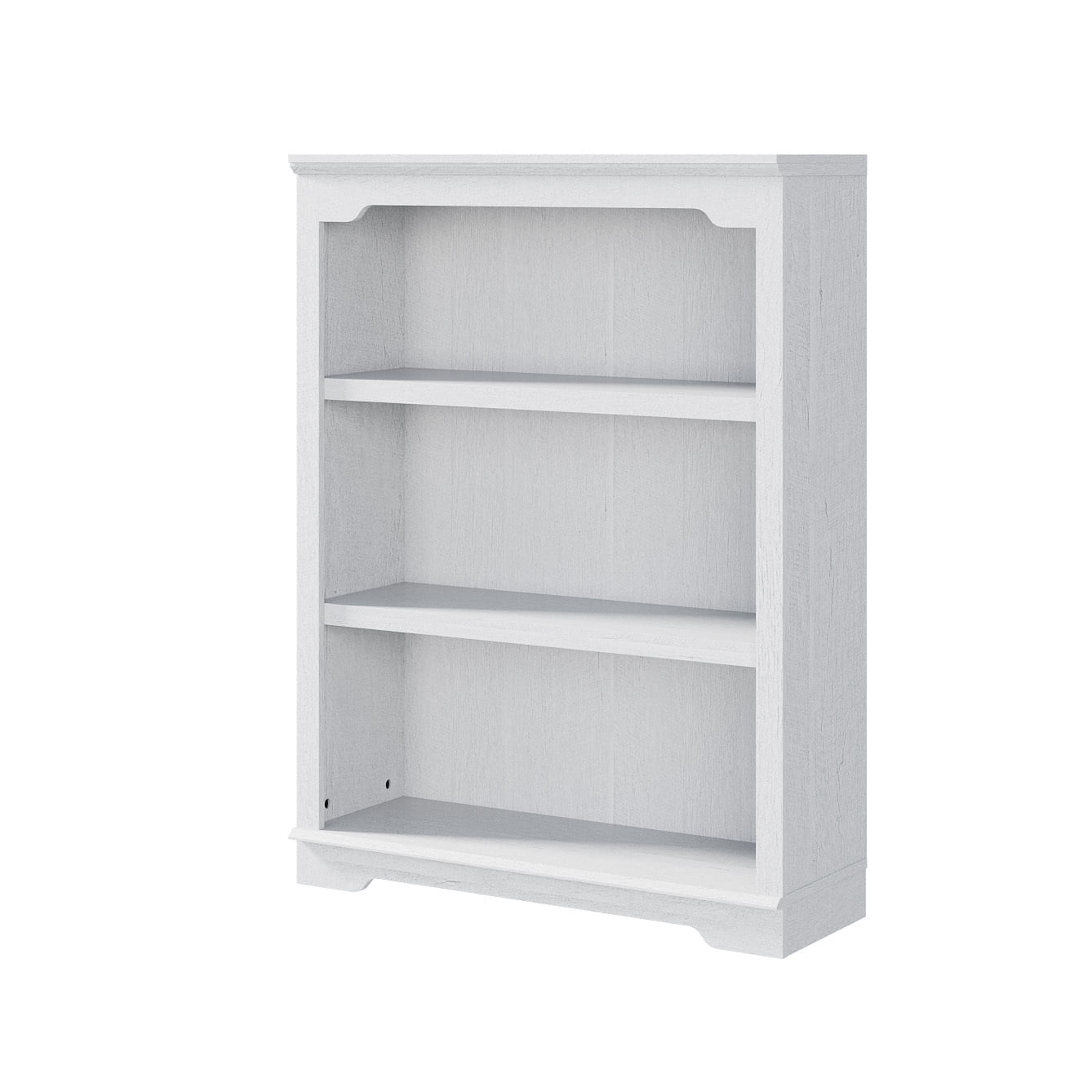 FAGAGA 3-Tier Bookcase,Small Bookshelf Organizer for Bedroom and Living Room, White