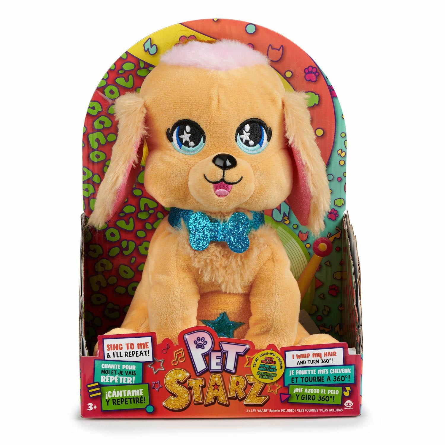 Pet Starz - Billy the Golden Retriever - Dancing Rockstar Plush Doll
