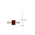 thumbnail image 2 of 2.13 Carat (Ctw) Octagon Garnet Ring in 14K Rose Pink Gold with Diamonds for Women, 2 of 6
