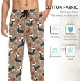 thumbnail image 4 of HPINK-T Christmas Dachshund Print Men's Cotton Pajama Pants Soft Comfy Sleep & Lounge Pants Pjs Bottoms with Pockets, 4 of 7