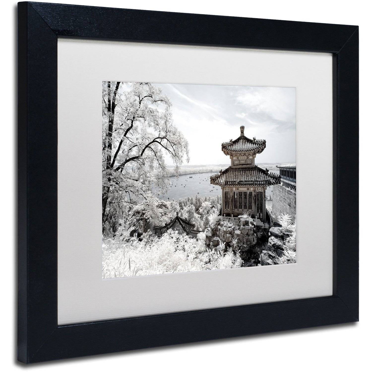 Trademark Fine Art "Silent Day" Canvas Art by Philippe Hugonnard, White Matte, Black Frame