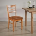 thumbnail image 6 of Marv Dining Chair Set of 2, Ladderback, Saddle Seat, Light Brown Wood, 6 of 6