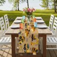 thumbnail image 4 of Table Runners 108 Inches Long Dress Scarves, Construction Truck Farmhouse Coffee/Dining/Kitchen Table Runner for Living Room, Cartoon Grips and Bulldozers Turmeric 13x108 Inch, 4 of 9