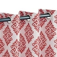 thumbnail image 2 of BNM Venetian Damask Jacquard Curtains, Set of 2, 52" x 96", Ruby, 2 of 5