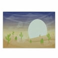 thumbnail image 1 of Landscape Cutting Board, Desert Scene with Cactus and the Moon, Decorative Tempered Glass Cutting and Serving Board, in 3 Sizes, by Ambesonne, 1 of 2