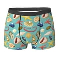 thumbnail image 6 of Men's Boxer Briefs, Conch Shells Print No.9020 Soft Comfy Mens Underwear Boxer Briefs Breathable With Widen Waist, 6 of 7