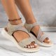thumbnail image 1 of MKLEKYY Sandalias de Mujer de Moda para Primavera y Verano Con Suela Gruesa y Hebilla Floral, Estilo Casual., 1 of 3