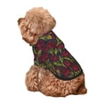 thumbnail image 5 of Fotbe Burgundy Peony Flowers Print Small Dog Sweater Hoodies Pet Grey Hooded Soft Fleece Sweatshirts with Pocket Fall Winter Puppy Cat Sweaters Warm Clothes-X-Small, 5 of 7