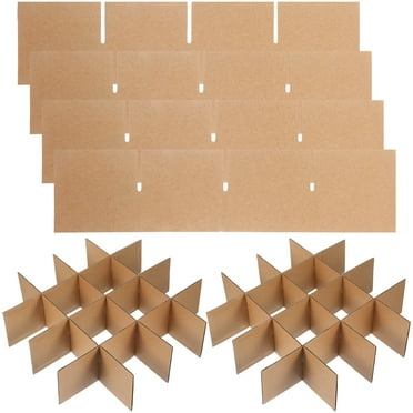 Qius 6 pcs Cardboard Moving Box Dividers Cardboard Boxes Glass Dividers Dish Cardboard Dividers
