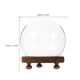 thumbnail image 2 of Cúpula de cristal transparente con flores preservadas y base de madera., 2 of 7