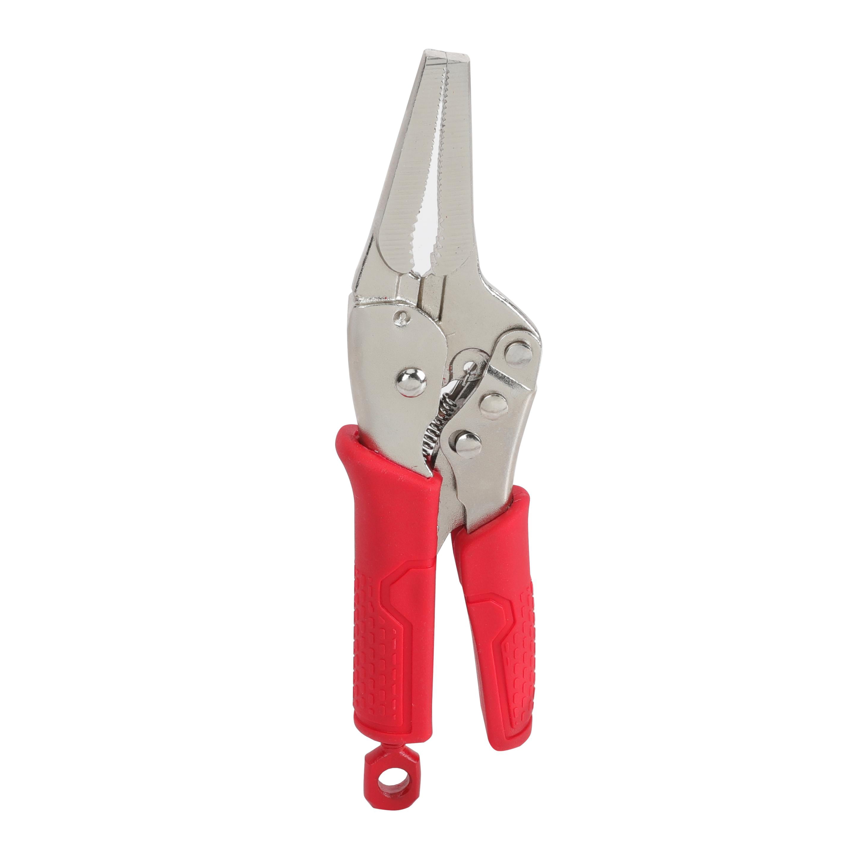 Hyper Tough 6-inch Long-Nose Locking Pliers with Triggerless Release
