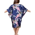 thumbnail image 3 of Womens Satin Nightgown, Floral Print Kaftan Sleepwear, One Size Fits up to 16/18, 3 of 4