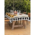 thumbnail image 3 of Outdoor Tablecloth with Umbrella Hole for Patio/Picnic/Party/Camping, Yellow Sunflowers Yak Waterproof Table Cloth Rectangle Table Cover Washable, Black White Checkered Rustic Buffalo (52"x 70"), 3 of 8