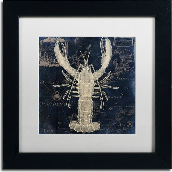 Trademark Fine Art "Maritime Blues II" Canvas Art by Color Bakery, White Matte, Black Frame