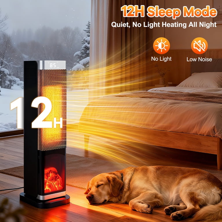 WLRETMCI 2000W Tower Space Heater, Ceramic, Remote photo 2