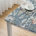 thumbnail image 4 of HAOXIT  William Morris Tablecloth Original Design Teal Table Cloth for Rectangle Tables Wipeable Polyester Fabric Table Cover Kitchen Dinning Decorations Outdoor Washable 52*52, 4 of 7