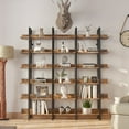 IRONCK Bookcase and Bookshelves Triple Wide 6Tiers Large Open Shelves