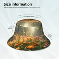 thumbnail image 4 of Daiia Butterflies In Flower Field Pattern Bucket Hat - Trendy Cotton Sun Hat for Beach, Golf, Fishing - Fun Outdoor Vacation Boonie for Men and Women, 4 of 9
