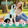 thumbnail image 6 of Amztom Ice Sensation Dog T-Shirt, UPF 50+ Sun Protection Cooling Vest for Summer, High Elastic with Adjustable Buckle & Hind Leg Strap, Reflective, Blue, XL, 6 of 7