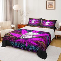 Feelyou Cartoon Jungle Leaf Twin Sheet Set, Tribal Damask Mandala