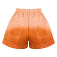 thumbnail image 2 of Shorts for Women Comfy Summer Tie-Dye Drawstring Elastic Waist Pockets Casual Bermuda Cargo Board Gym Orange Bottoms Sizes 3XL, 2 of 6
