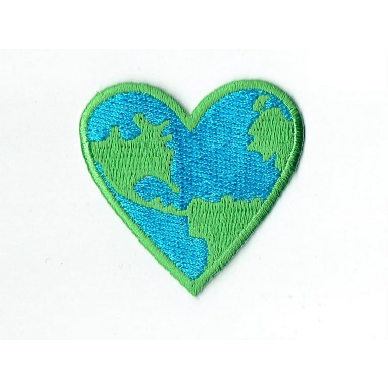 Love The Earth Heart Iron-On Patch