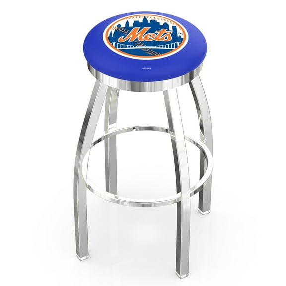 New York Mets 25" Chrome Swivel Counter Stool