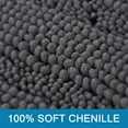 thumbnail image 4 of PrimeBeau Microfiber Chenille Absorbent Bath Rugs, Gray, 58" x 20", 4 of 8