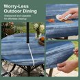 thumbnail image 5 of Round Outdoor Tablecloth with Umbrella Hole and Zipper, Navy Blue Ombre Tablecloth with Elastic Waterproof, Vintage Shabby Blue Abstract Art Patio Table Covers for 55" - 60" Picnic Pool Tables, 5 of 9