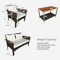 thumbnail image 3 of Gymax 4PCS Rattan Patio Furniture Set Acacia Wood Outdoor Conversation Set w/ Cushions, 3 of 10