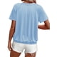 thumbnail image 3 of Camisetas Casuales de Verano para Mujer, Camisetas de Corta con Cuello en V, Camisetas Azul S, 3 of 7