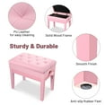 thumbnail image 5 of Yescom Adjustable Duet Piano Bench PU Leather Padded Wooden Keyboard Storage, 5 of 12