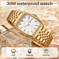 thumbnail image 4 of SKMEI Watch for Women Quartz Rectangular Fashion Watches Waterproof Easy to Read Ladies Wrist Watches Stainless Steel Womens Watch, 4 of 9