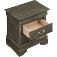 thumbnail image 5 of Glory Furniture Louis Phillipe 2 Drawer Nightstand in Gray, 5 of 14
