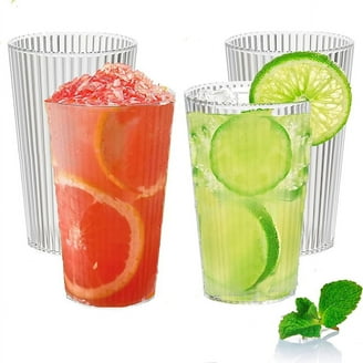 Wattne 12-Ounce Plastic Water Tumblers, Clear Unbreakable Drinking Cups,  Set of 4, Reusable, Stackable, Dishwasher Safe - Walmart.com