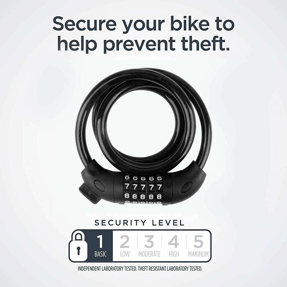SUGARDAY Bike Lock Cable with 5-Digit Combination photo 2