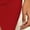 red, variant on 2026 Solid V-Neck Sleeveless Slit Maxi Dress, Polyester, S-2XL
