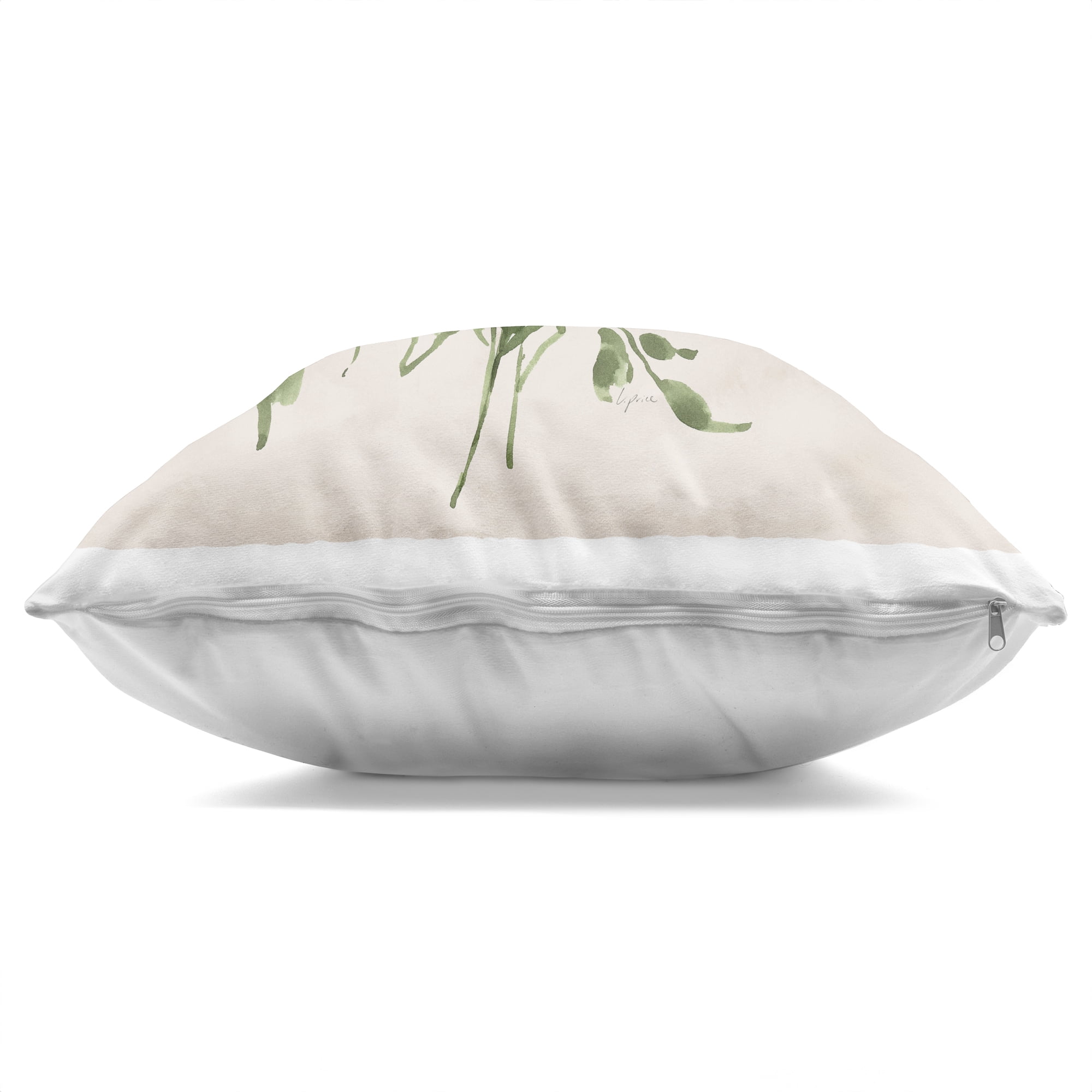 Stupell Industries White on Tan Flower Decorative Printed Throw Pillow, design by Lucille Price