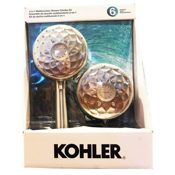 Kohler Rosewood 2-in-1 Multifunction Shower Combo Kit w/ 6 Spray Jets