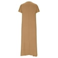 thumbnail image 6 of Sentmoon Womens Dresses for Wedding Guest Formal Short Sleeve V Neck Bridal Shower Dresses for Guest Solid Color Stretchy Regular Fit Plus Size Formal Dresses for Women, 6 of 10