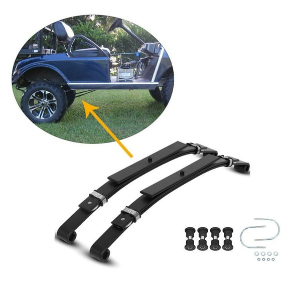 Set of 2 Heavy Duty Rear Leaf Springs For Club Car DS Golf Cart 1981  w/Bushings