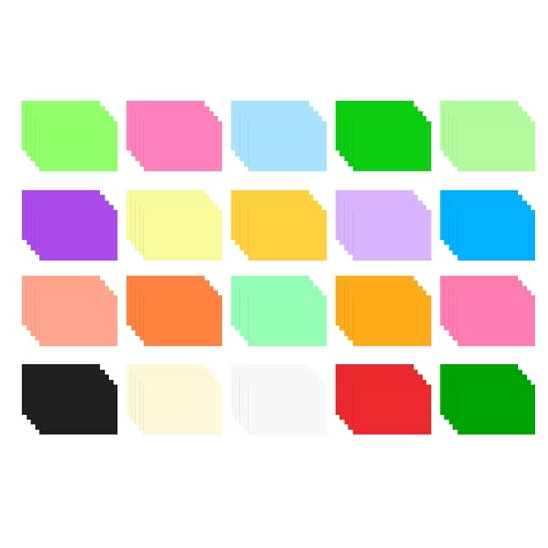 100 hojas de papel de copia en color A4 210x297mm / 8,3x11,7 pulgadas de papel de impresora 70GSM pa Tomshoo 20 colores