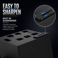 thumbnail image 4 of 14 Piece Kitchen Knife Set with Block and Built-in Sharpener, Stainless Steel Blades, Dishwasher Safe, Ergonomic Handle, Black, 4 of 7