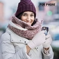 thumbnail image 5 of Guantes de invierno para pantalla táctil, 2 uds., guantes tejidos, puños elásticos, guantes cálidos de invierno, 5 of 5