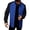 Royal Blue, variant on Men's Waffle Jacket Color Block Zipper Cardigan Jacket Turtleneck Raglan Sleeve Sweatshirt Lightweight Soft Sports Coat,Black M
