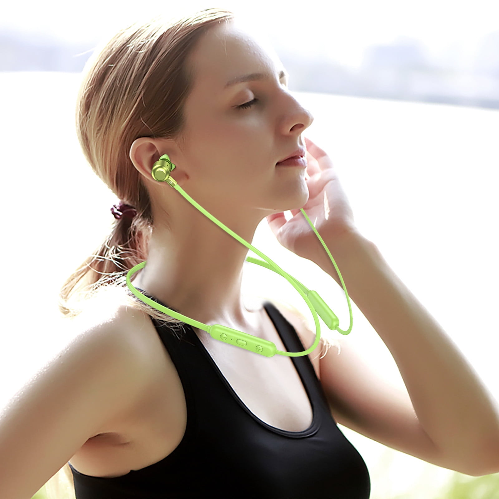 Wireless Earbuds, Bluetooth Headphones 48H Playtime Ear Buds with LED Power Display, IPX7 Waterproof Bluetooth 5.4 Earphones in-Ear Earbuds with 4 Mic for Android iOS Cell Phone Laptop(Green)
