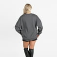 thumbnail image 2 of Women's Gameday Couture Charcoal Kansas State Wildcats Oversized Rising Stars Premium Fleece Drop Shoulder Sweatshirt, 2 of 5