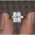 thumbnail image 4 of Cora Jewellery 2.5CT Hidden Halo Radiant Moissanite Solitaire Engagement Ring For Women, 14K Yellow Gold, 4 of 7