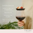 thumbnail image 3 of Twine Wooden Wine Glass Topper Appetizer Plates for Host Gifts, Set of 4, 3 of 5