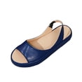 thumbnail image 2 of Samdudou Wedge Sandals for Women Open Toe Peep Slip On Flatform Slingback Elastic Ankle Strap Elevated Thick Sole Casual Summer Walking Vacation Outdoor Trendy Footwear, 2 of 9